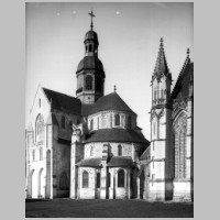 Extérieur, abside, clocher, photo E. Lefevre-Pontalis.jpg